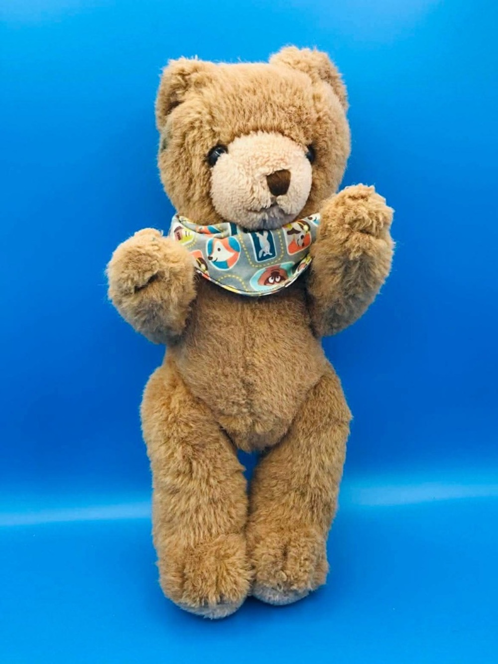 80’s - 90s Musical Teddy Bear – 14" Jointed & Poseable – Working Wind-Up-Vintage - Picture 5 of 9